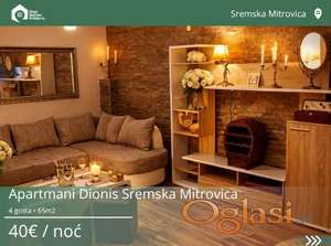 Stan Na Dan Sremska Mitrovica Apartmani Dionis Sremska Mitrovica